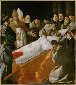 Pyhän Bonaventuran ruumiin näyttely ... tekijältä Francisco de Zurbaran