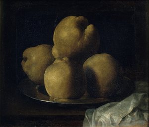 Asetelma ja kvitteniruoka tekijältä Francisco de Zurbaran