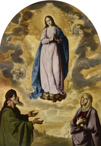 Tahraton sikiäminen ja Pyhä Joakim ja Pyhä Anne tekijältä Francisco de Zurbaran