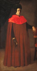 Espanjaksi:  Retrato de un doctor en derecho tai doctor de leyes Oikeustieteen tohtorin muotokuva. tekijältä Francisco de Zurbaran