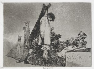 Ei (tässä tapauksessa) myöskään (Tampoco) sarjasta Sodan katastrofit (Los Desastres de la Guerra... tekijältä Francisco de Goya