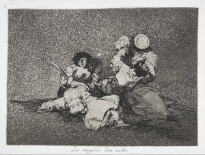 Naiset antavat rohkeutta (Las mugeres dan valor) sarjasta Sodan katastrofit (Los Desastres d... tekijältä Francisco de Goya