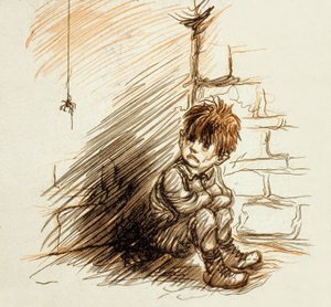 Kuvitus Jules Renardin teoksesta "Poil de Carotte" (1894)