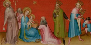 Tiedien palvonta Saint Anthony Abbotin kanssa, n. 1400
