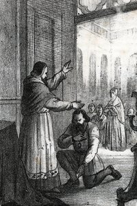 Paavi Paavali III:n ja Charles Quintin tapaaminen Rocca di Bussetossa tekijältä Franco Mistrali