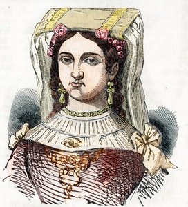 Retrato da nobre romana Marozie Iere (Mariuccia, Mariozza ou Marousie de Tusculum) (ca. 890-932/937), filha de Teofilato e Teodora I, a Antiga (Marozia nobre romana que era a suposta amante do Papa Sérgio III) desenhada de “Eu misterfinlandês
