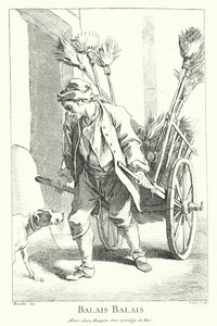 Luudan myyjä (kaiverrus) tekijältä Francois (after) Boucher