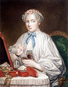 François Boucherin (1703-1770) kaiverrus maalauksesta kankaalle. tekijältä Francois (after) Boucher