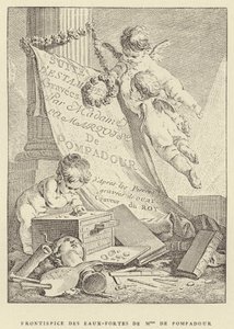 Madame de Pompadourin etsauksen etupuoli (kaiverrus) tekijältä Francois (after) Boucher