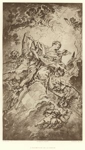 Neitsyt taivaaseenastuminen (kaiverrus) tekijältä Francois (after) Boucher