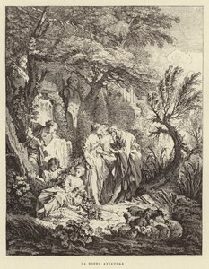 Hyvä seikkailu (kaiverrus) tekijältä Francois (after) Boucher