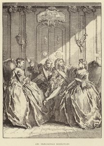 Les Precieuses Ridicules (kaiverrus) tekijältä Francois (after) Boucher
