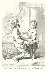 Leivonnaisten myyjä (kaiverrus) tekijältä Francois (after) Boucher