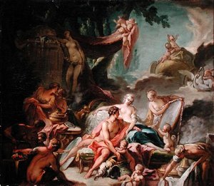 The Loves of the Gods: Mars and Venus (öljy kankaalle)