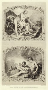 Venus astuu kylpyyn, rakkauden kasvatus (kaiverrus) tekijältä Francois (after) Boucher