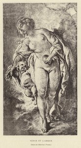 Venus ja rakkaus tekijältä Francois (after) Boucher
