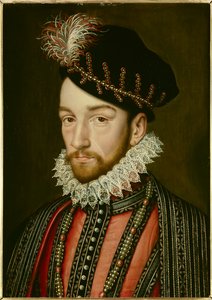 Kaarle IX:n (1550-1574) muotokuva. Francois Clouetin (1515-1572) maalaus