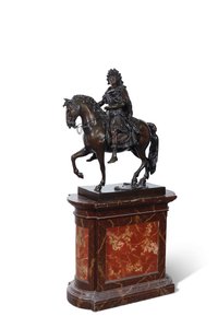 Ludvig XIV hevosen selässä tekijältä Francois (after) Girardon