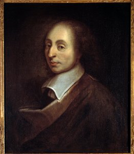 Muotokuva Blaise Pascalista (1623-1662) (h s/t 0,70 x 0,56), kirjoittanut Francois Quesnel (1637-99) . tekijältä Francois (after) Quesnel