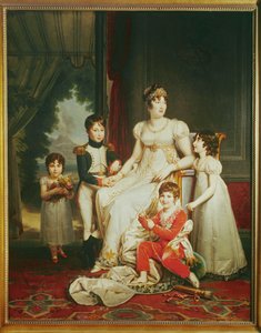 Caroline Bonaparte, Napoleonin sisar, Napolin kuningatar lastensa kanssa ...