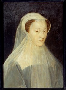 Muotokuva Ranskan kuningattaresta ja Skotlannin kuningattaresta Marie Stuartista (1542-1587) suruasussa. François Clouet