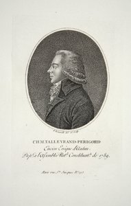 Mr Talleyrand-Perigord, Encien Eveque dAutun, pub. 1791 tekijältä Francois Bonneville