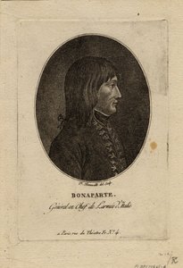 Napoleon Italian armeijan komentajana, n. 1798