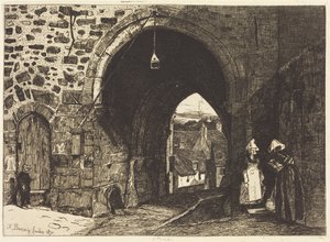 Saint-Malo-portti Dinanissa tekijältä François Bonvin
