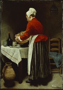 The Maid, n. 1875 (öljy kankaalle) tekijältä François Bonvin