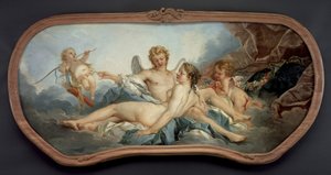 Cupido haavoittaa Psykeä tekijältä François Boucher