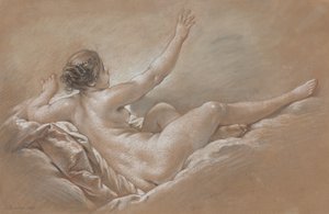 Danae saa kultaisen suihkun tekijältä François Boucher