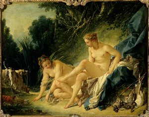 Diane lähtee kylpylästä Francois Boucherin maalaus (1703-1770) tekijältä François Boucher