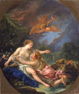 Jupiter ja Callisto, noin 1766 (öljy kankaalle) tekijältä François Boucher