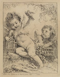 Häkkiin suljettu kyyhkynen tekijältä François Boucher