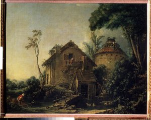 "Le moulin a vent" (tuulimylly) François Boucherin (1703-1770) maalaus 1752 Moskovan Pushkin-museo tekijältä François Boucher