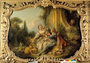 Pastori Gallant Scene Bucolic. François Boucherin (1703-1770) maalaus. 1737-1738. Pariisi, Kansallisarkisto tekijältä François Boucher