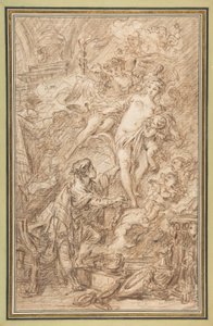 Pygmalion ja Galatea tekijältä François Boucher