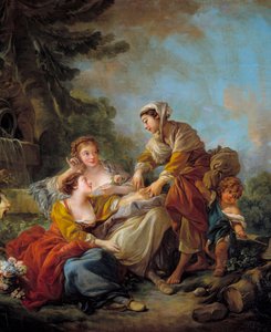 Ennustaja. François Boucherin (1703-1770) maalaus 1700-luvulta. tekijältä François Boucher