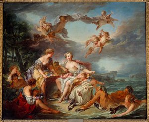 Euroopan kidnappaus. Francois Boucherin maalaus (1703-1770) tekijältä François Boucher