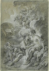 Venus nojautui rakkaaseen Adoniseensa ... tekijältä François Boucher