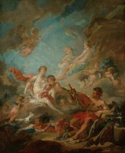 Venus Vulcanuksen työpajassa tekijältä François Boucher