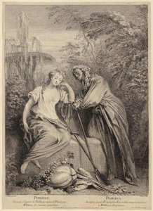 Vertumnus ja Pomona tekijältä François Boucher
