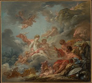 Vulcan esittää aseet Venukselle Aeneaksen puolesta tekijältä François Boucher