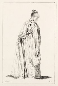 Nainen seisomassa tekijältä François Boucher