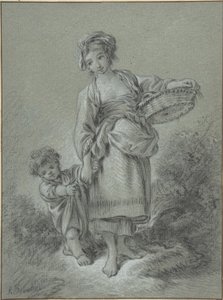 Nainen ja poika tekijältä François Boucher