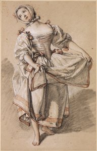 Nuori maalaistyttö tanssii tekijältä François Boucher
