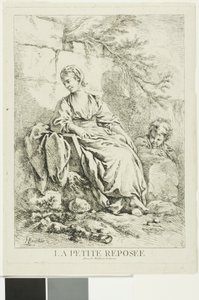 Nuori nainen lepäämässä tekijältä François Boucher