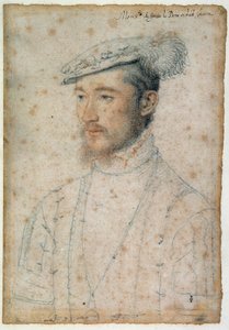 François de Lorraine, Guisen herttua (1520 - 1563) muotokuva. Clouet Francois