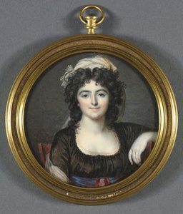 Muotokuva naisesta ruskeassa mekossa, 1795.