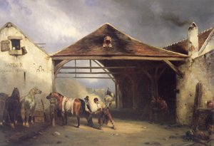 Farrier kenkii hevosta